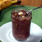 Рецепт Овсянка в банке с бананом и какао