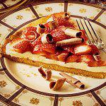 Рецепт Сладкая пицца с клубникой и сыром маскарпоне