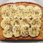 Рецепт Сладкие бутерброды с бананом, арахисовым маслом и семенами чиа