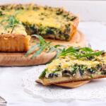 Рецепт Пирог с шампиньонами и рукколой