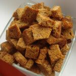 Рецепт Соленые сухарики к супу из черного хлеба