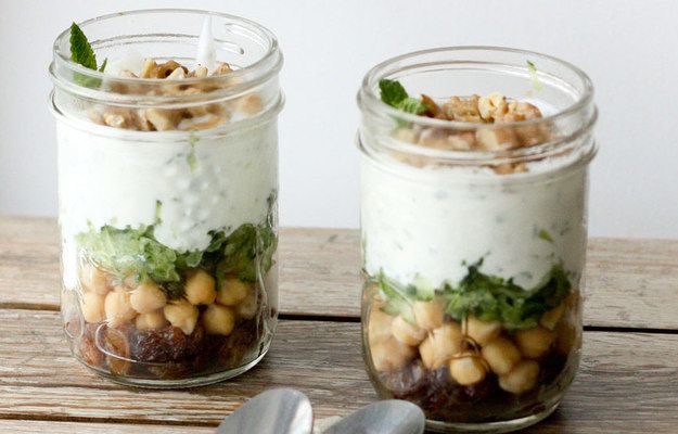 Парфе из йогурта с огурцом и нутом ~ Домашние рецепты