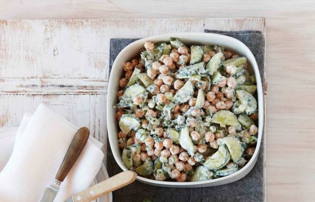 Нут с огурцом с йогуртовой заправкой ~ Домашние рецепты