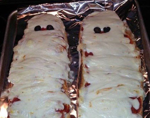 Хэллоуинская мумия-пицца для друзей ~ Домашние рецепты