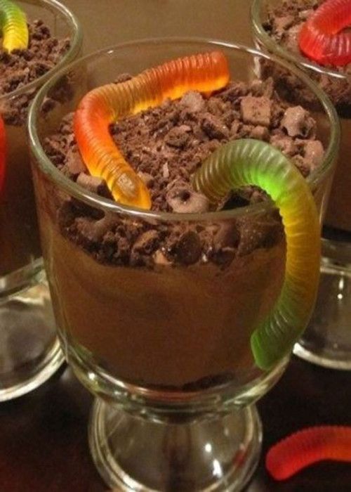 Шоколадный мусс с червяками ~ Домашние рецепты