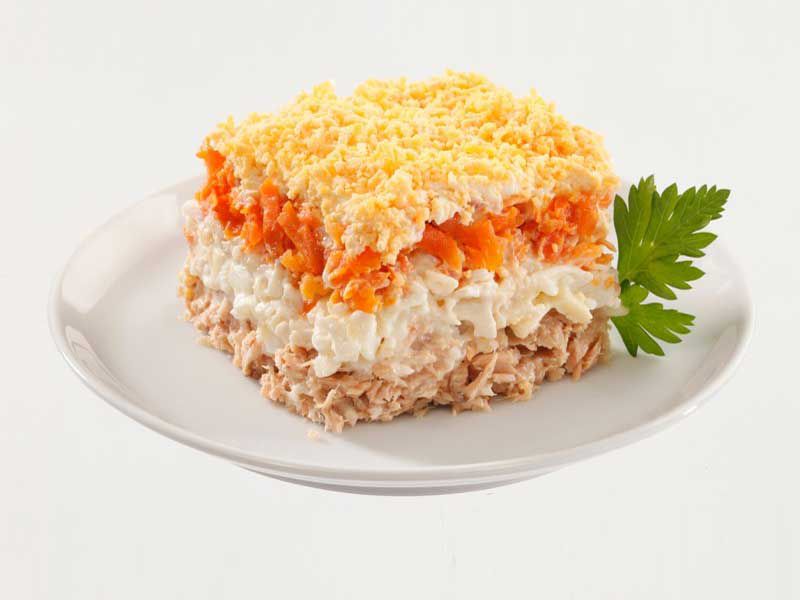 Салат «Мимоза» с сайрой ~ Домашние рецепты