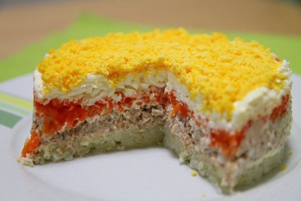 Салат «Мимоза» с сыром ~ Домашние рецепты